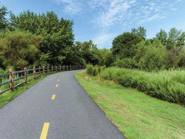 Bikeways run through towns and countryside in the Blackstone River Valley