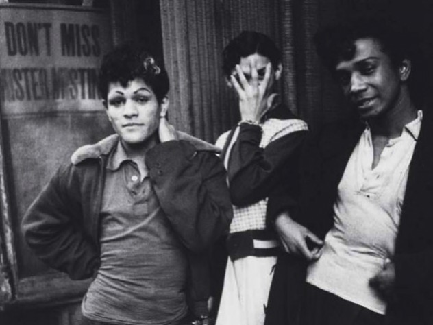 Three people in 1950s New York