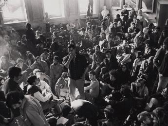 University Hall occupied by student protestors, April 9, 1969