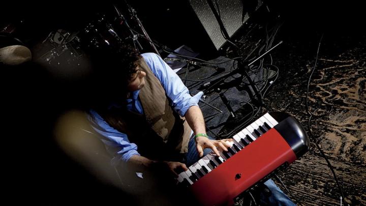 Ben Cosgrove at the keyboard during a recent performance