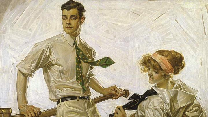 J.C. Leyendecker&rsquo;s <i>Couple in Boat</i> helped sell Arrow shirt collars.