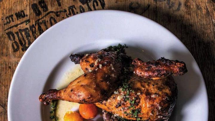 Try Latin-Caribbean fare, like roasted quail with Cuban rice and beans.